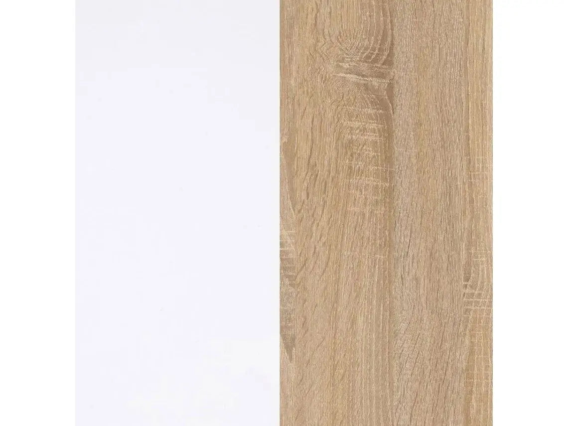 Conjunto de Móveis de TV HABITDESIGN Essential (Branco - Carvalho - Madeira - 260x185x42 cm) WoW TV
