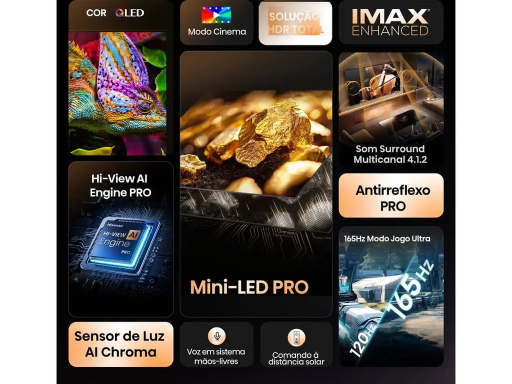 TV HISENSE 55U8Q (Mini LED 165Hz - 55'' - 140 cm - 4K Ultra HD - Smart TV) WoW TV