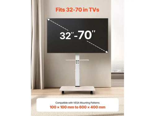 Suporte De Tv Com Rodas Vevor Para Televisores De 812,8 1778 Mm, Altura Ajustável WoW TV